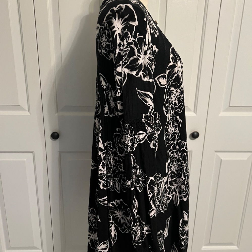 FREE PEOPLE, FLORAL TUNIC DRESS, SIZE L - Picture 5 of 9